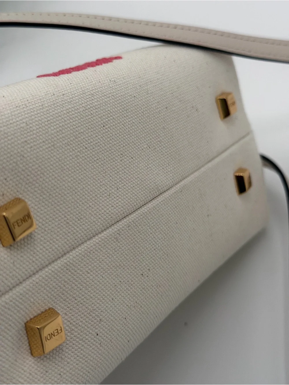 Fendi mini by the way denim canvas shoulder bag 😍